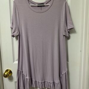 Lilac Ruffle Hem Women's Tunic